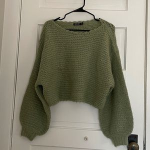 Nastygal Off The Shoulder Chunky Knit Sweater Size S
